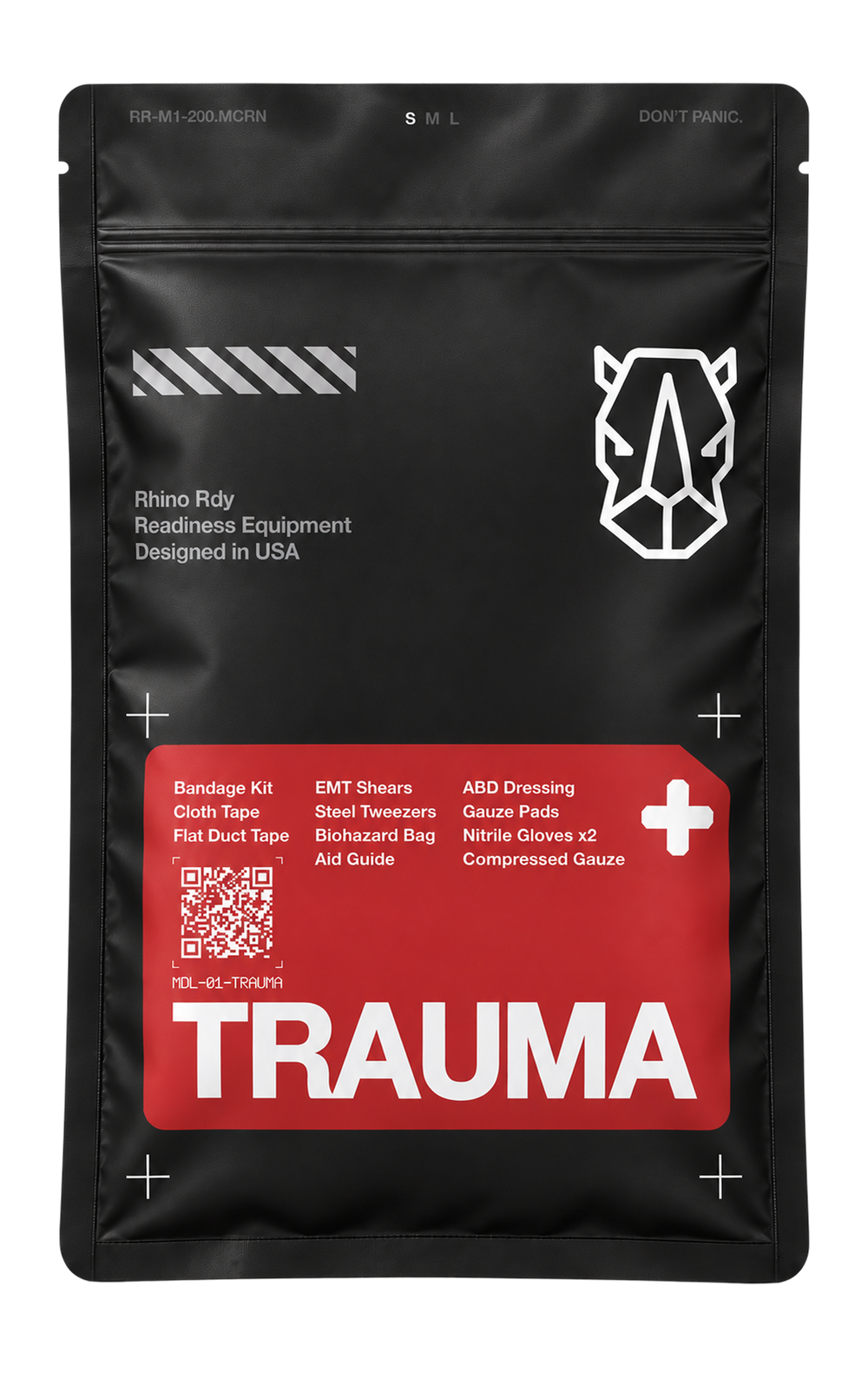 Trauma module, sealed, front